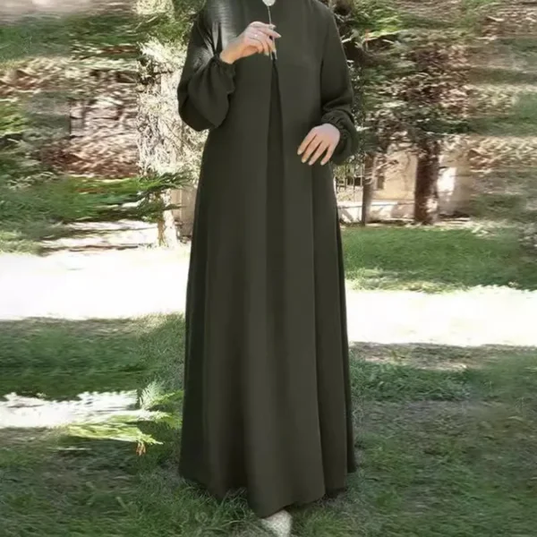 فستان إسلامي طويل للنساء ، عباية ، دبي ، المملكة العربية السعودية ، مغربي ، مغربي ، مغربي ، رمضان ، رمضان ، إسلامي ، مغربي - Image 2