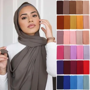 مسلم الشيفون الحجاب وشاح المرأة طويلة بلون رئيس التفاف للنساء الحجاب والأوشحة السيدات مسلم الحجاب جيرسي الحجاب 175*70 سنتيمتر