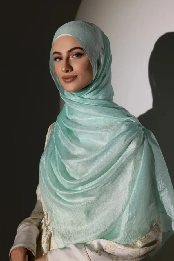 كبير الحجم وشاح من الكتان الحجاب الحرير الحجاب بلون اللؤلؤ ضوء البيج وشاح الشاطئ الشمس حماية رئيس الأوشحة أغطية الرأس للنساء - Image 2