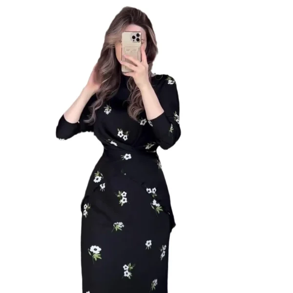 قفطان مغربي فستان للنساء ، طباعة زهور ، رمضان ، العيد ، دبي ، الإسلام ، عربي ، عبايات إسلامية ، مغربي ، فساتين حفلات ، رمضان - Image 5