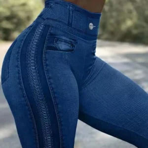 المرأة مثير السراويل الضيقة سراويل تقليدية رياضة السراويل الضيقة بنطال رياضي نحيل تقليد الجينز طماق عالية الخصر بنطال مرن