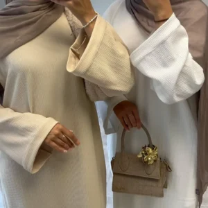 فستان عباية سروال قصير عربي دافئ للنساء رمضان دبي معطف إسلامي متواضع ملابس إسلامية شتوية جديدة رداء متين تركيا