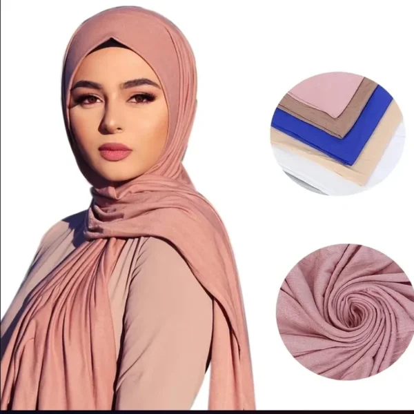 حجاب بلون الحلوى للنساء ، وشاح رأس أنيق ، شال كلاسيكي ، عمامة مرنة ، أوشحة كبيرة ، غلاف رأس مقاوم للرياح ، عصابات - Image 2