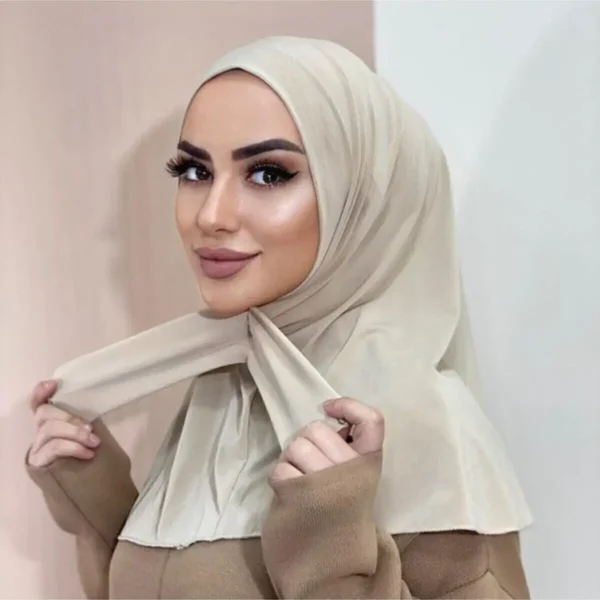 جديد لحظة جيرسي الحجاب Undercap الحجاب للمرأة المسلمة النساء الحجاب غطاء كامل قفل المفاجئة أشرطة رأس وشاح الإسلام عمامة - Image 2