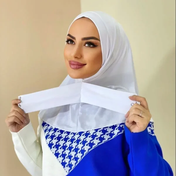 جديد لحظة جيرسي الحجاب Undercap الحجاب للمرأة المسلمة النساء الحجاب غطاء كامل قفل المفاجئة أشرطة رأس وشاح الإسلام عمامة - Image 3