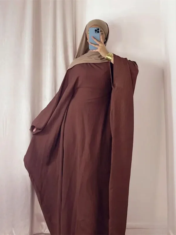 رمضان عيد لينة كريب خيمار باتوينغ عباية دبي الإسلام مسلم فساتين أفريقية متواضعة للنساء قفطان كيبيا رداء فام Musulma - Image 6