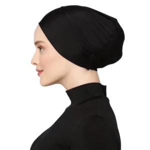 حجاب نسائي رياضي مشروط إسلامي أسود غطاء سفلي عباية إسلامية حجاب عبايات جيرسي عمامة عمامة لفافة الرأس قبعة نسائية